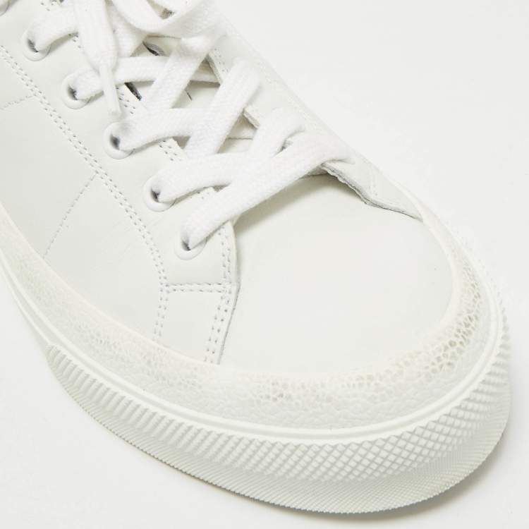 Pre Owned Givenchy White/Pink Leather Low Top Sneakers Size 40