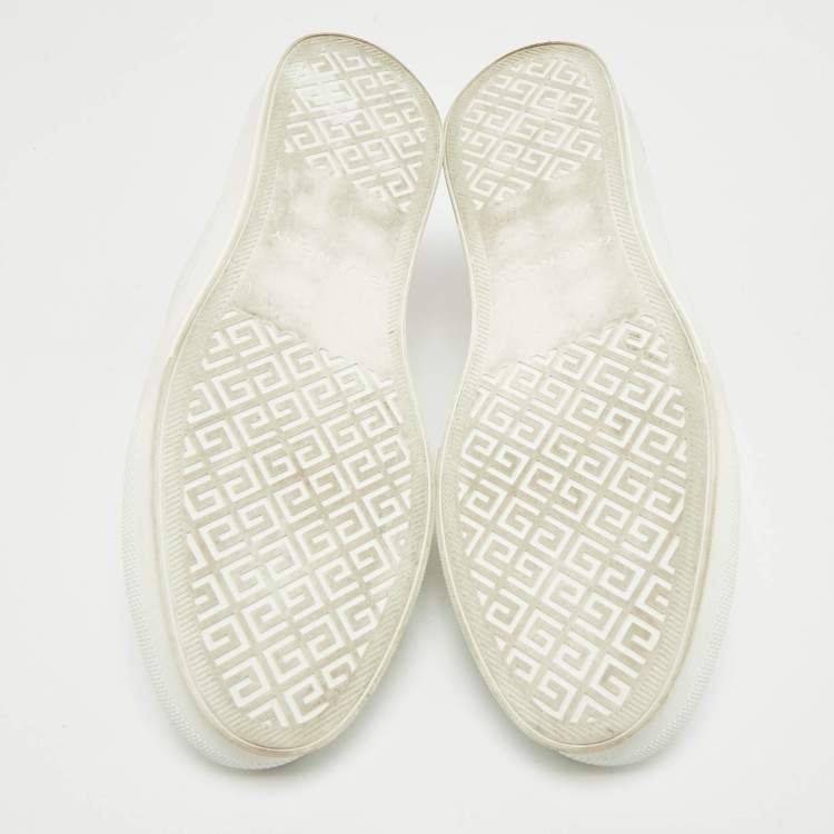 Pre Owned Givenchy White/Pink Leather Low Top Sneakers Size 40