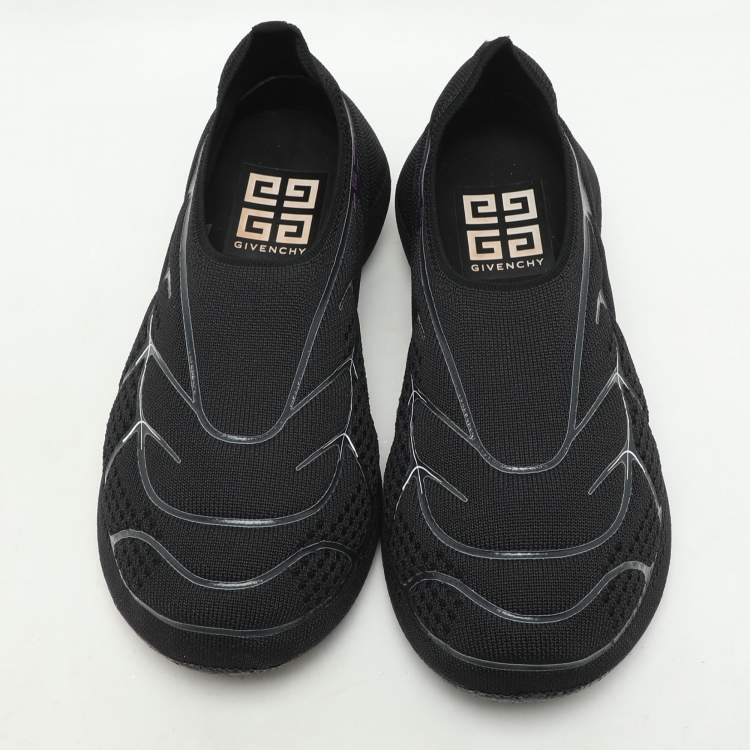 Pre Owned Givenchy Black Knit Fabric TK-360 Sneakers Size 37