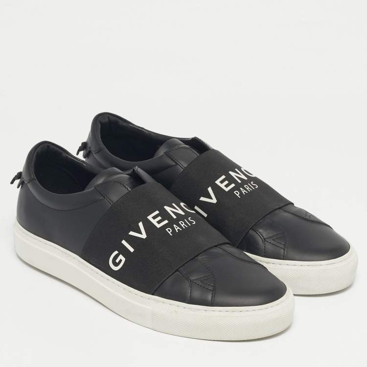 Pre Owned Givenchy Black Leather Urban Street Low Top Sneakers Size 39