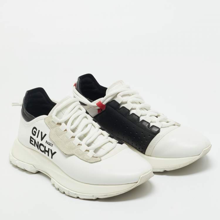 Pre Owned Givenchy White Leather and Suede Spectre Lace Up Sneakers Size 39