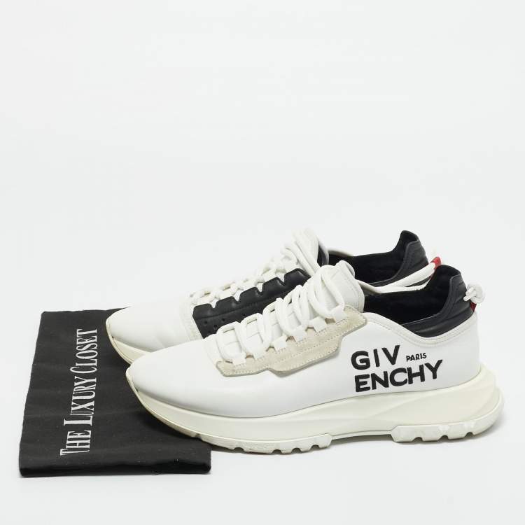 Pre Owned Givenchy White Leather and Suede Spectre Lace Up Sneakers Size 39