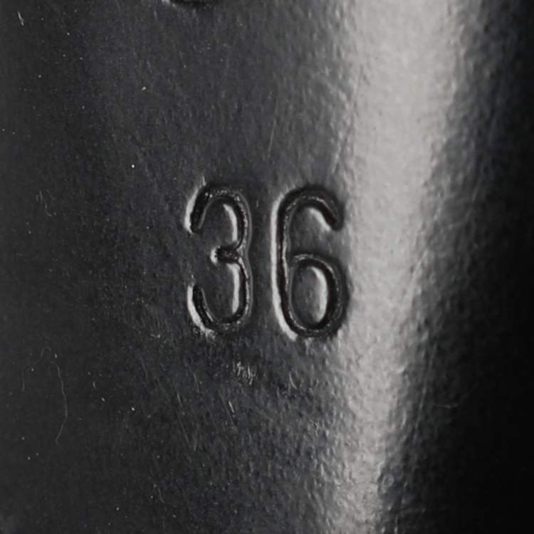 Pre Owned Givenchy Black Leather Zip Ankle Strap Peep Toe Booties Size 36