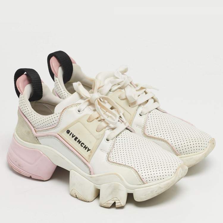 مملوكة مسبقًا Givenchy Jaw Size 38 Tricolor Leather and Suede Low Top Sneakers