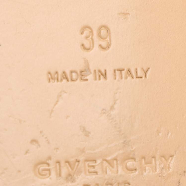 Pre Owned Givenchy 4G Size 39 Burgundy Leather Slide Sandals