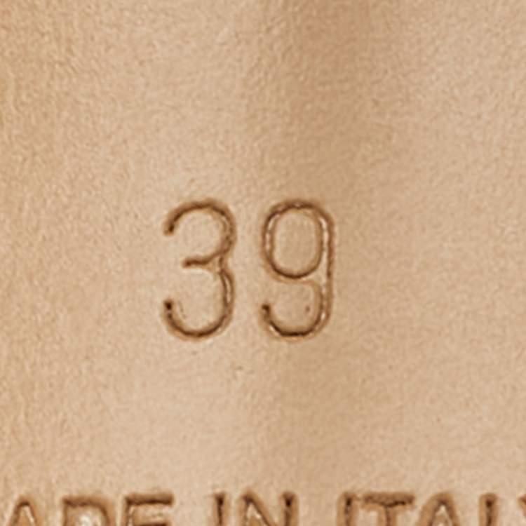 Pre Owned Givenchy 4G Size 39 Brown Woven Leather and Rubber Ankle Strap Sandals