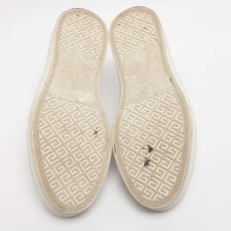 Pre Owned Givenchy City Sport Size 38 White/Purple Leather Slip On Sneakers