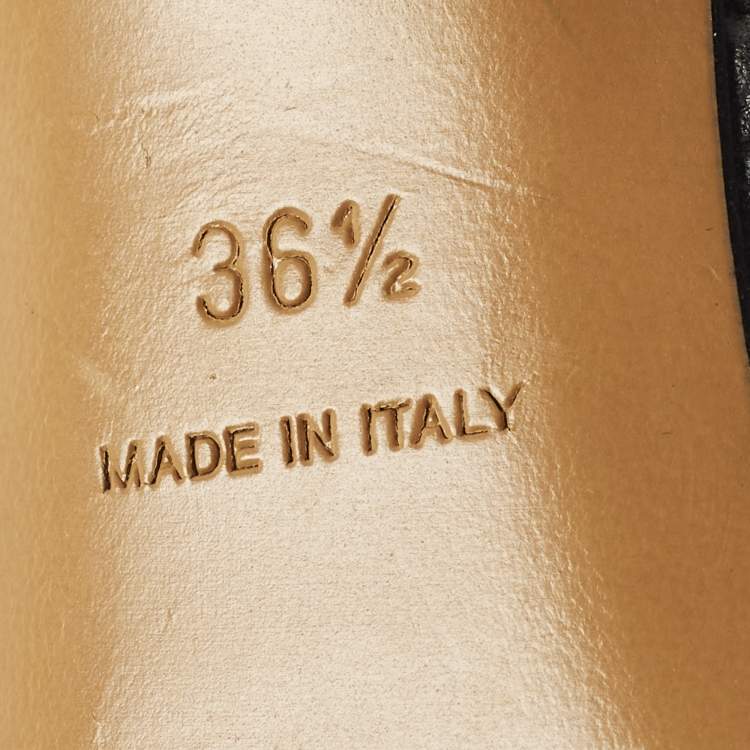 Pre Owned Givenchy Polka Dot Size 36.5 Black/Cream Leather Pumps