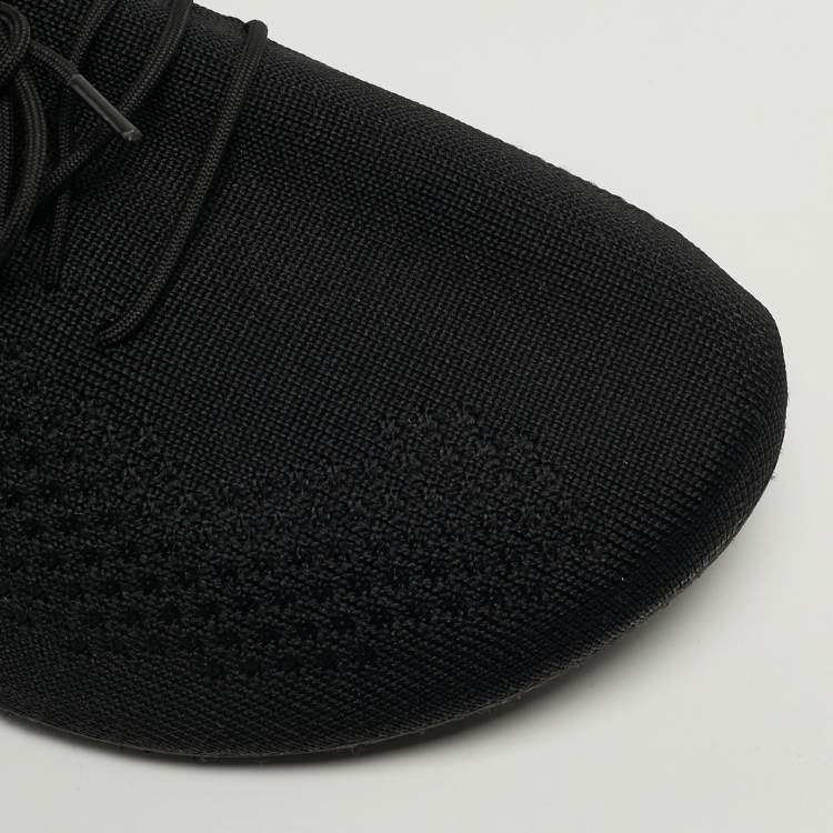 Pre Owned Givenchy TK-360 Size 37 Black Knit Fabric Low Top Sneakers