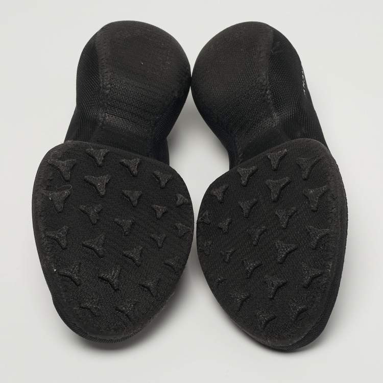 Pre Owned Givenchy TK-360 Size 37 Black Knit Fabric Low Top Sneakers