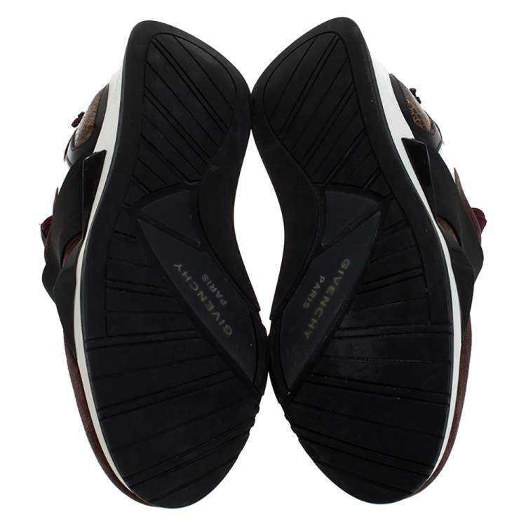 Pre Owned Givenchy Multicolor Suede and Leather Elastic Strap Active Sneakers Size 37