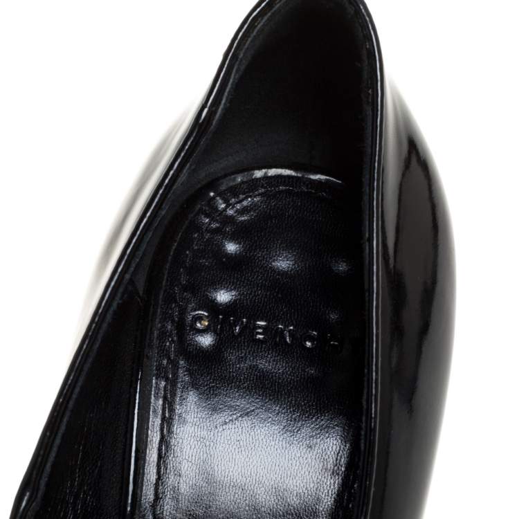 Pre Owned Givenchy Black Patent Leather Pointed Toe Pumps Size 39.5
