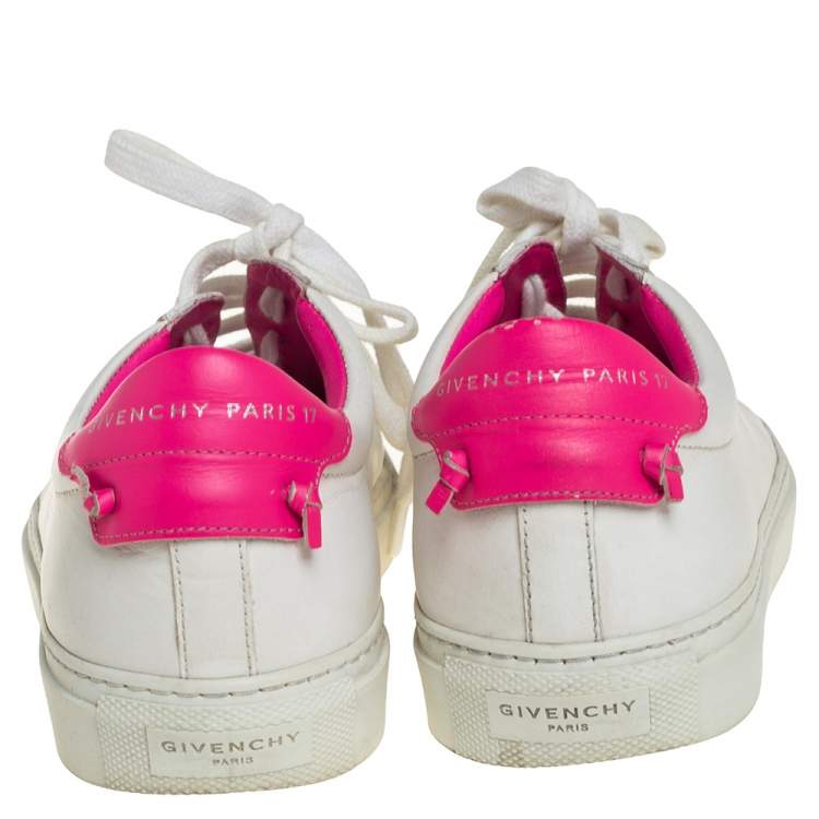 Pre Owned Givenchy White Leather Urban Street Low Top Sneakers Size 38