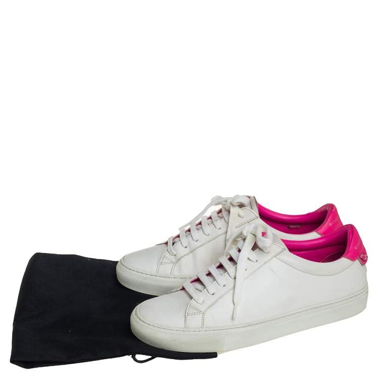 Pre Owned Givenchy White Leather Urban Street Low Top Sneakers Size 38