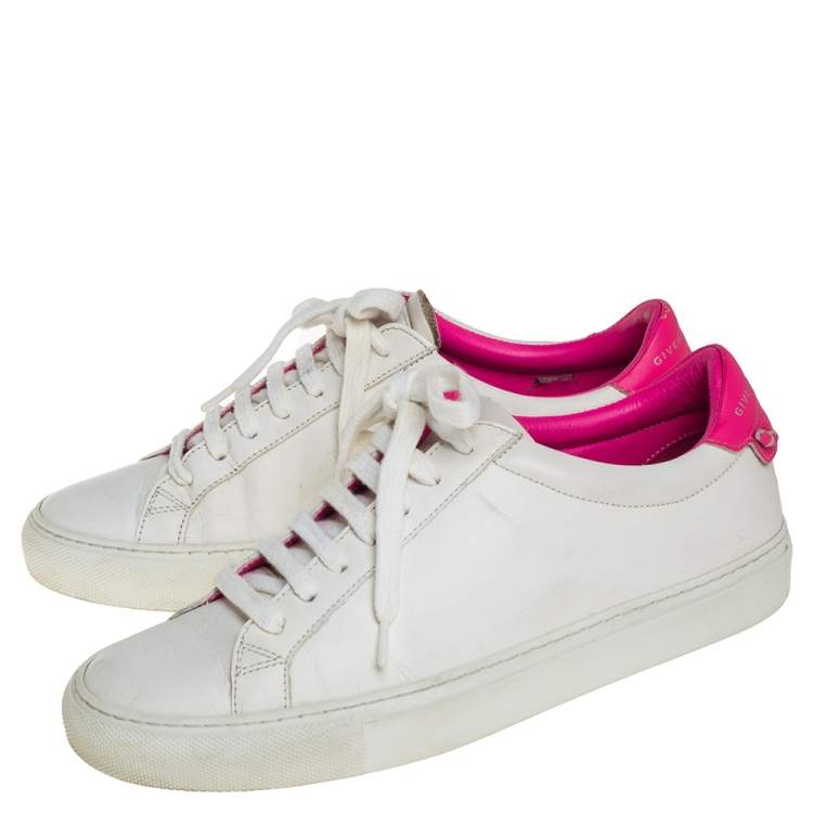 Pre Owned Givenchy White Leather Urban Street Low Top Sneakers Size 38
