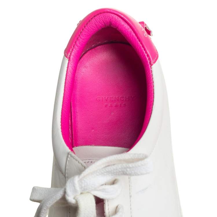 Pre Owned Givenchy White Leather Urban Street Low Top Sneakers Size 38