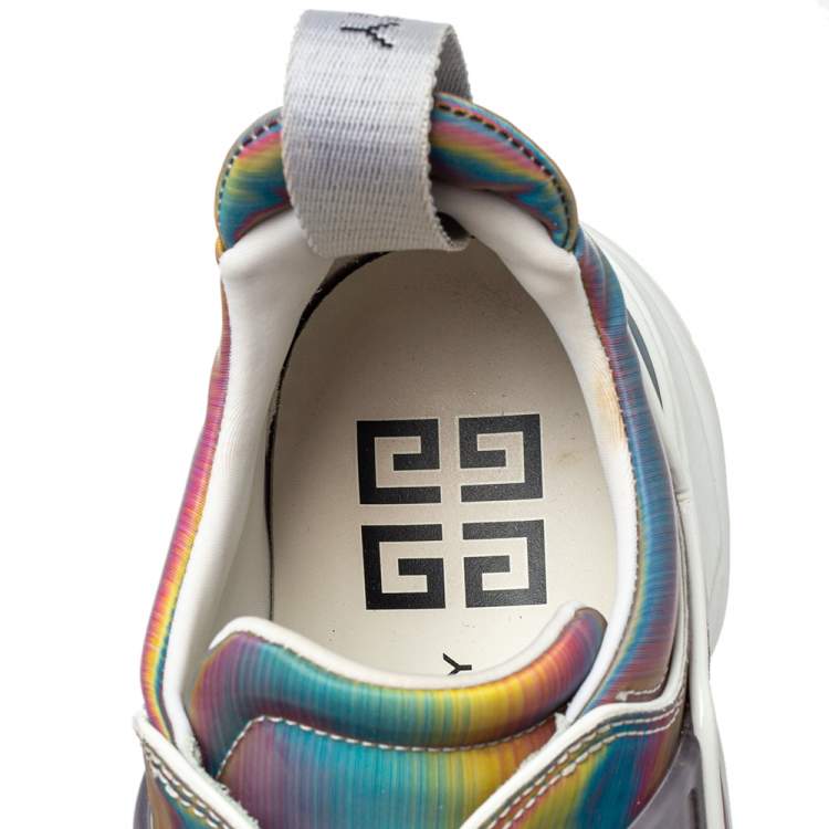 Pre Owned Givenchy Multicolor Polyurethane Jaw Low Top Sneakers Size 38