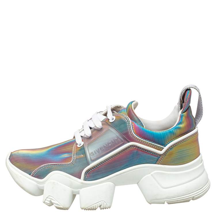 Pre Owned Givenchy Multicolor Polyurethane Jaw Low Top Sneakers Size 38