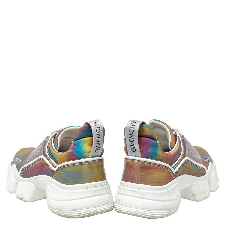 Pre Owned Givenchy Multicolor Polyurethane Jaw Low Top Sneakers Size 38