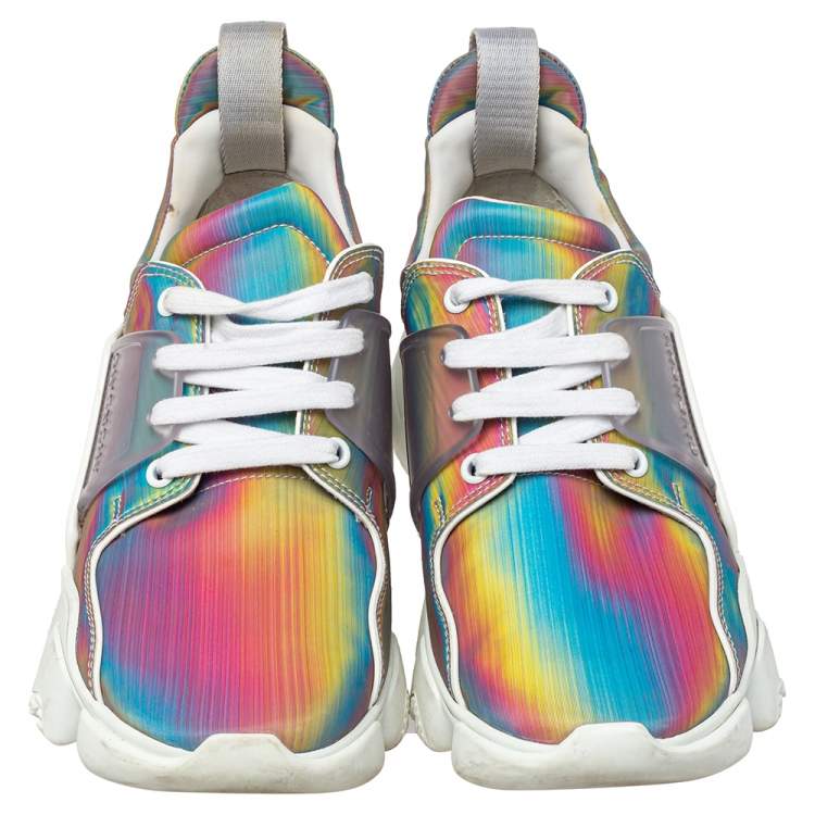 Pre Owned Givenchy Multicolor Polyurethane Jaw Low Top Sneakers Size 38