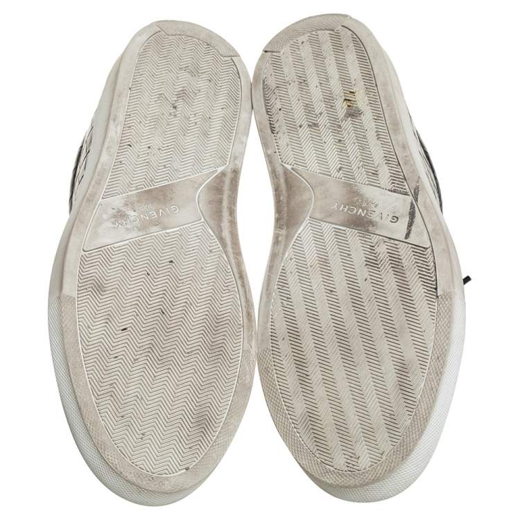 Pre Owned Givenchy Black Croc Embossed Leather Urban Street Sneakers Size 38