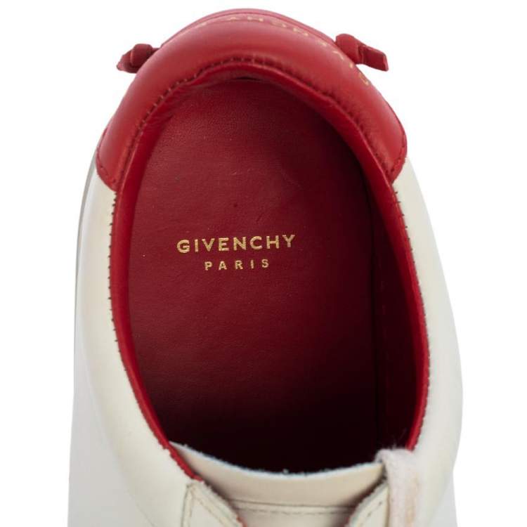 Pre Owned Givenchy White Leather Urban Street Sneakers Size EU 38