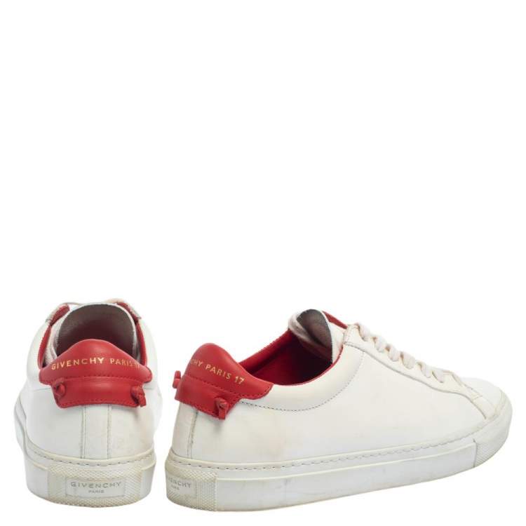 Pre Owned Givenchy White Leather Urban Street Sneakers Size EU 38