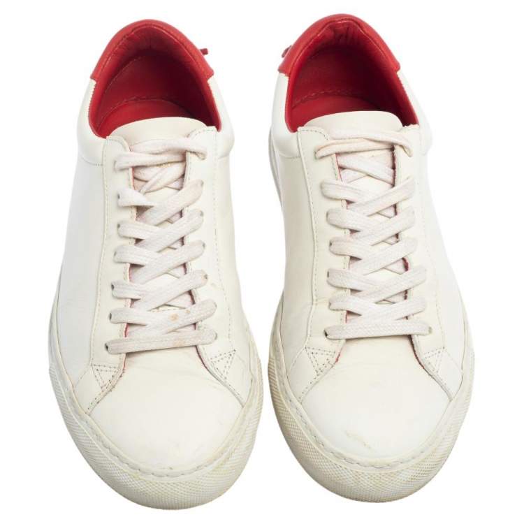 Pre Owned Givenchy White Leather Urban Street Sneakers Size EU 38