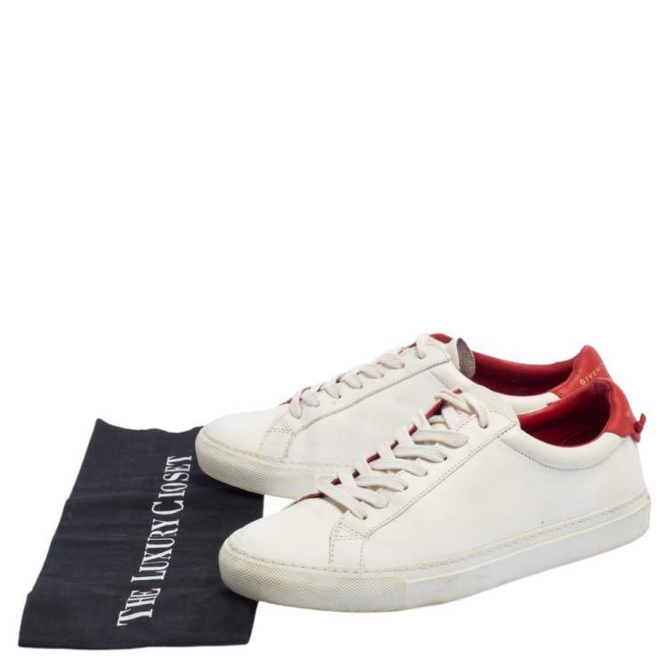 Pre Owned Givenchy White Leather Urban Street Sneakers Size EU 38