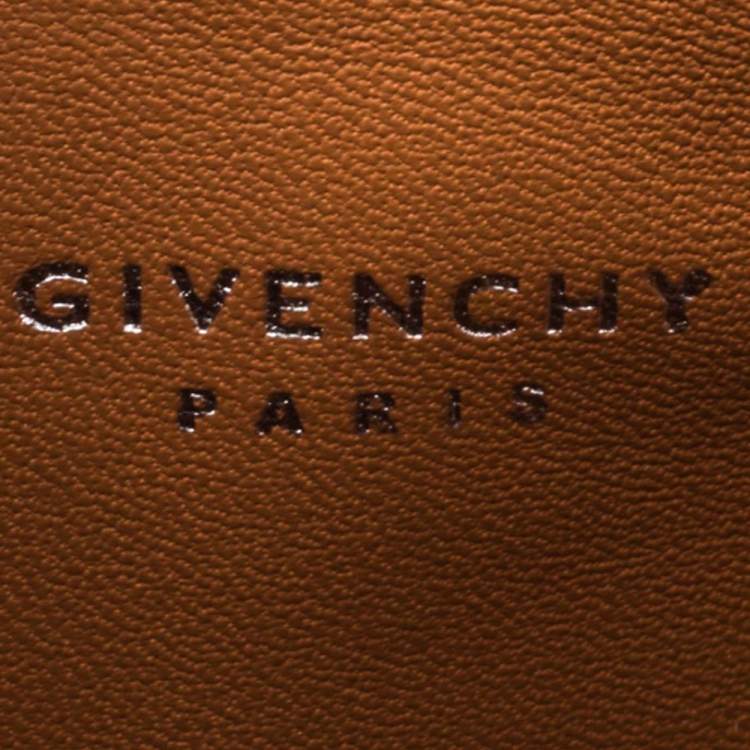 Pre Owned Givenchy Brown Leather Shark Lock Knee Length Boots Size 37.5