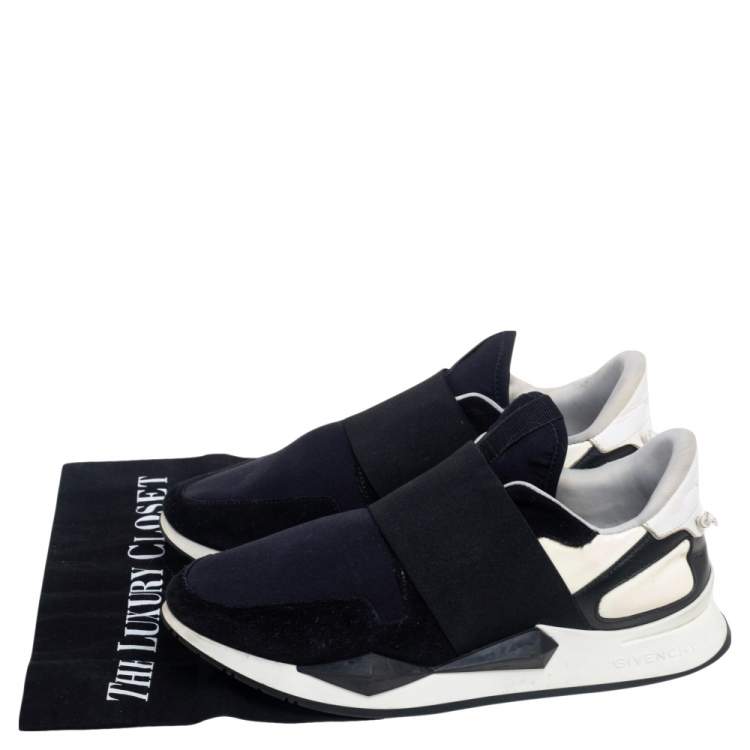 Pre Owned Givenchy Multicolor Suede and Nylon Runner Elastic Slip On Sneakers Size 38