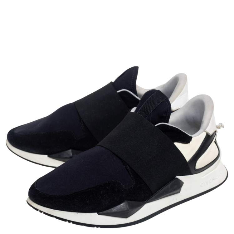 Pre Owned Givenchy Multicolor Suede and Nylon Runner Elastic Slip On Sneakers Size 38