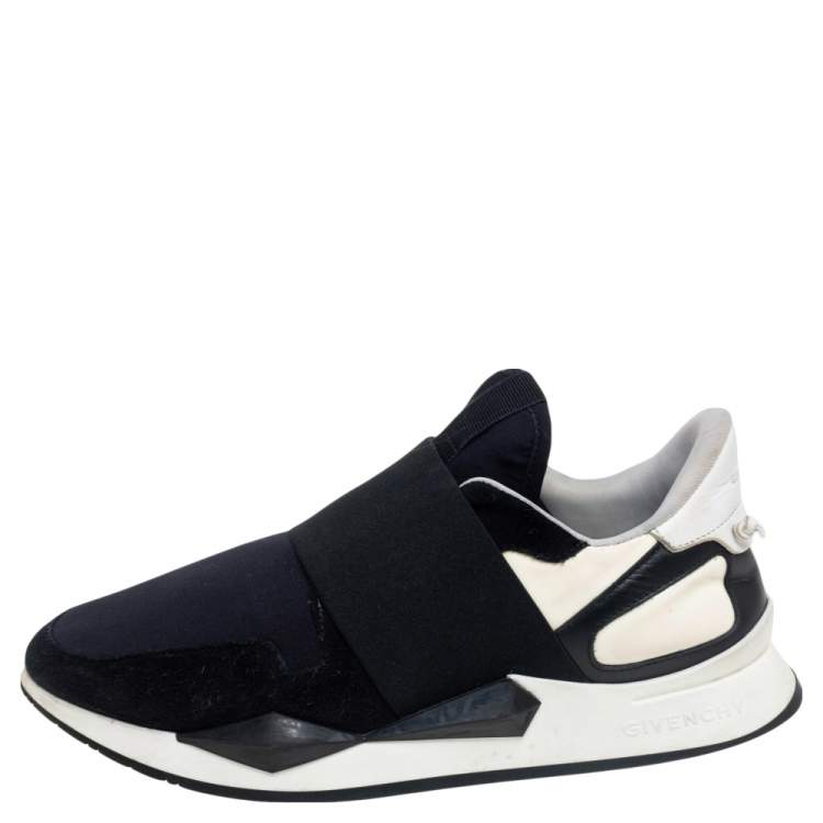 Pre Owned Givenchy Multicolor Suede and Nylon Runner Elastic Slip On Sneakers Size 38