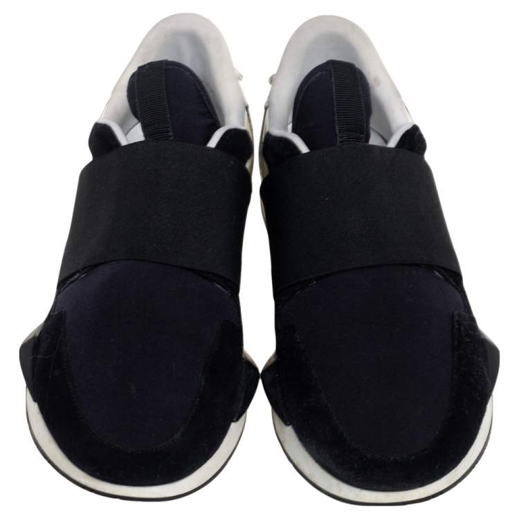Pre Owned Givenchy Multicolor Suede and Nylon Runner Elastic Slip On Sneakers Size 38