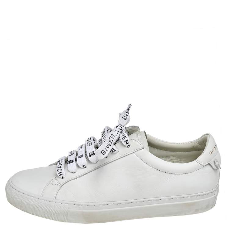 Pre Owned Givenchy White Leather Urban Street Low Top Sneakers Size 38
