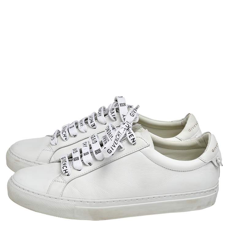 Pre Owned Givenchy White Leather Urban Street Low Top Sneakers Size 38