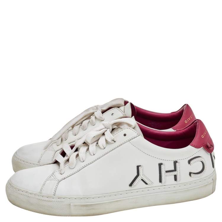 Pre Owned Givenchy Multicolor Leather Reverse Logo Urban Street Sneakers Size 38