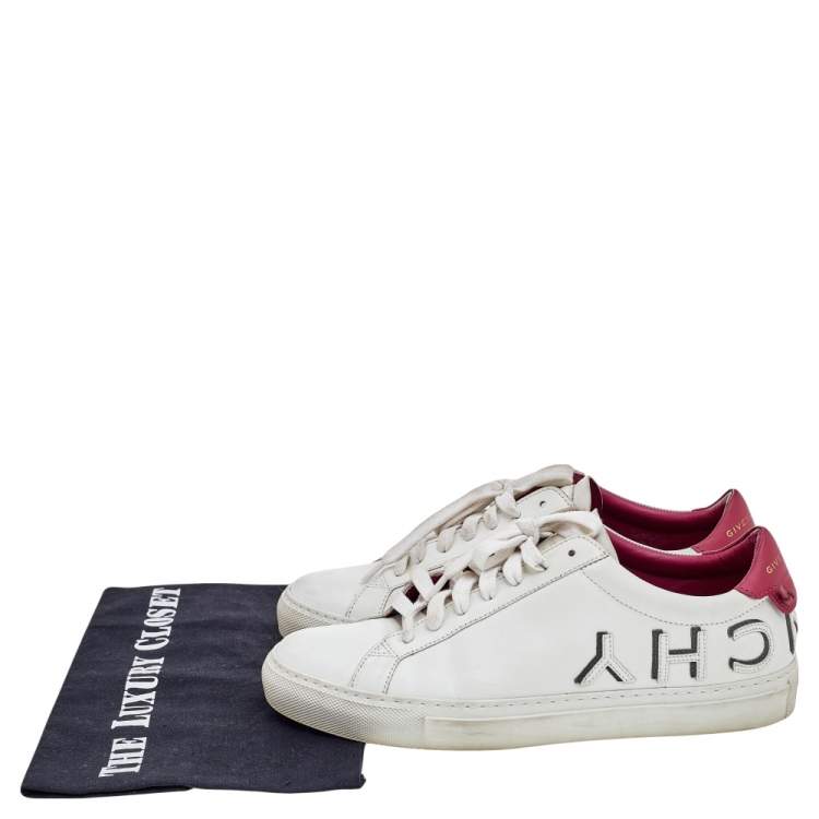 Pre Owned Givenchy Multicolor Leather Reverse Logo Urban Street Sneakers Size 38