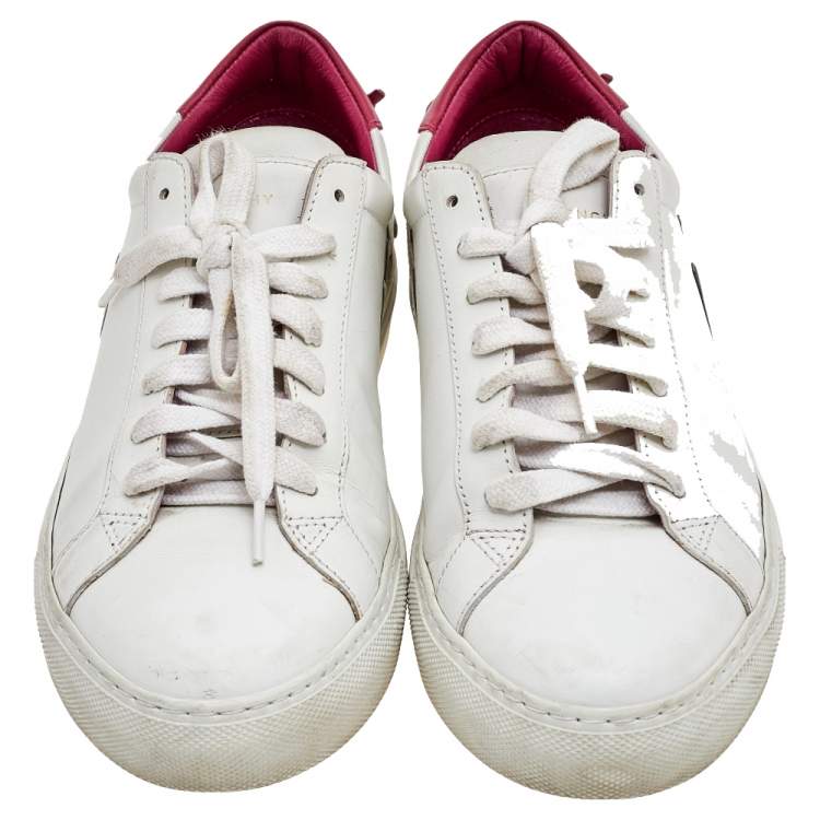 Pre Owned Givenchy Multicolor Leather Reverse Logo Urban Street Sneakers Size 38