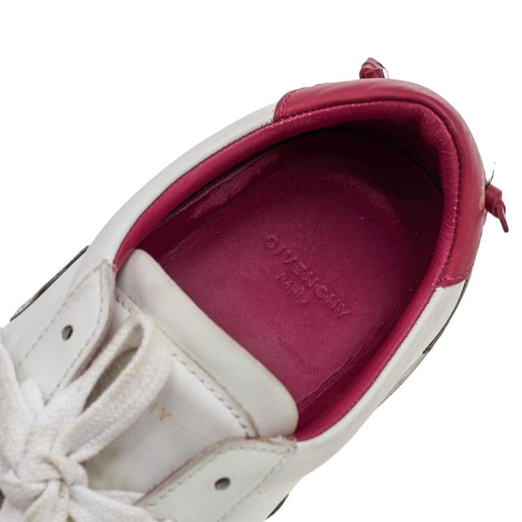 Pre Owned Givenchy Multicolor Leather Reverse Logo Urban Street Sneakers Size 38