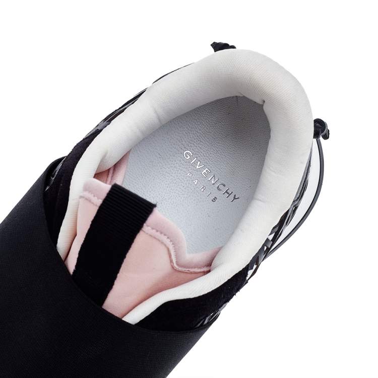 Pre Owned Givenchy Multicolor Neoprene and Leather Runner Elastic Slip On Sneakers Size 37
