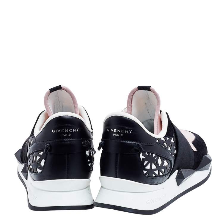Pre Owned Givenchy Multicolor Neoprene and Leather Runner Elastic Slip On Sneakers Size 37