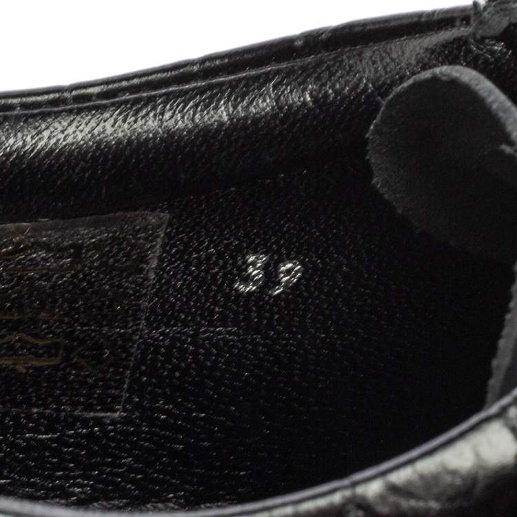 Pre Owned Givenchy Black Croc Embossed Leather Urban Street Sneakers Size 39