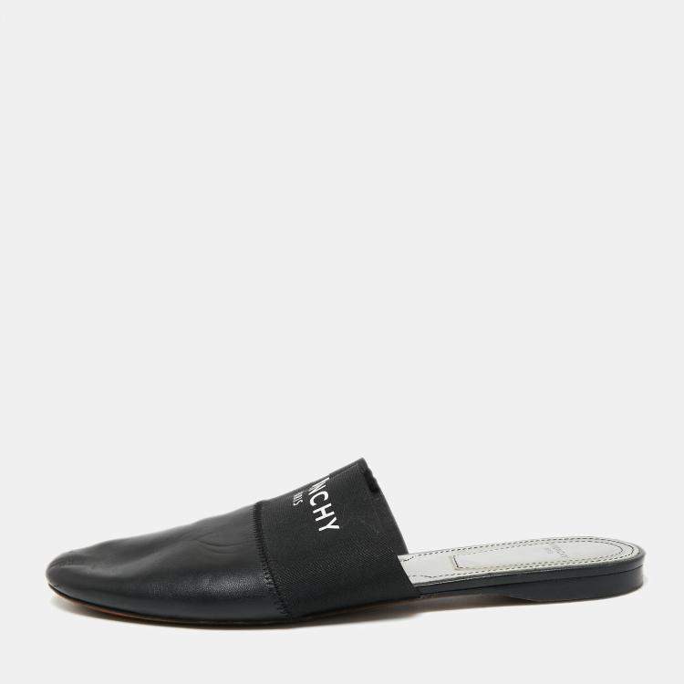 Givenchy Black Shearling Monogram Slippers Givenchy