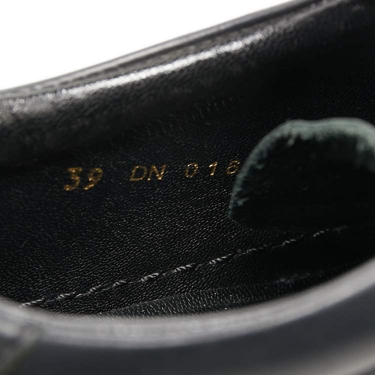 Pre Owned Givenchy Black Leather Crystal Embellished Slip On Sneakers Size 39