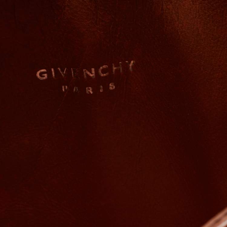 Pre Owned Givenchy Brown Leather Knee Length Boots Size 38.5