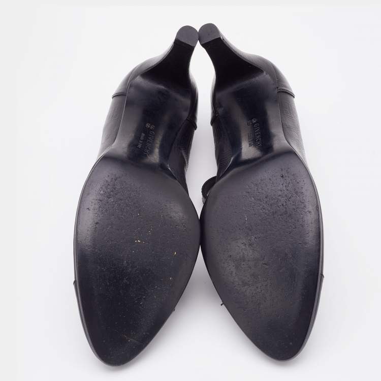 Pre Owned Givenchy Black Leather Mary Jane Pumps Size 39