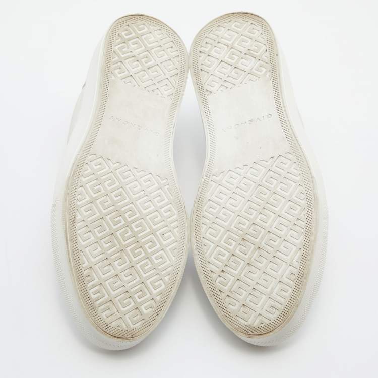 Pre Owned Givenchy White/Purple Leather City Sport Slip On Sneakers Size 37