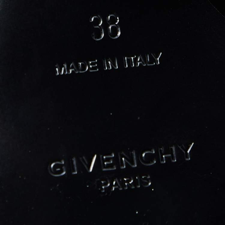 مملوكة مسبقًا Givenchy Black Leather Shark Lock Knee Length Boots Size 38
