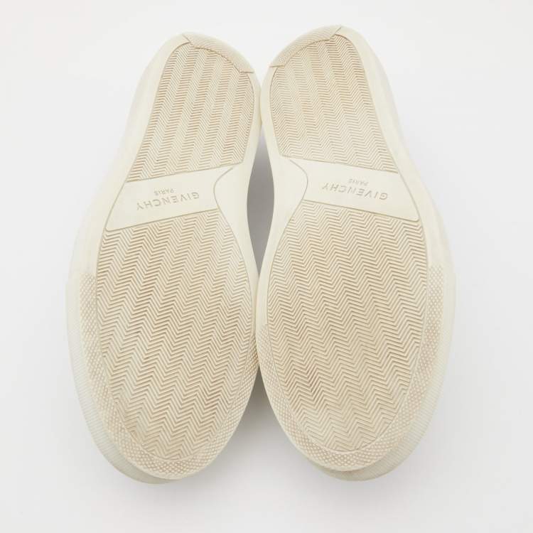 Pre Owned Givenchy Black/White Leather Slip On Sneakers Size 36